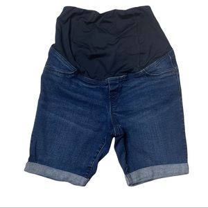 Isabel Maternity by Ingrid & Isabel Bermuda Over Belly Waistband Jean Shorts